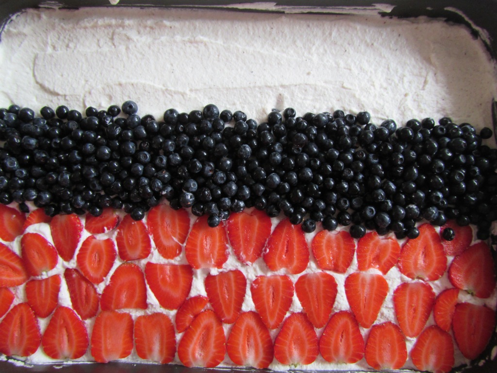 Flag cake - very simple and quick to make...