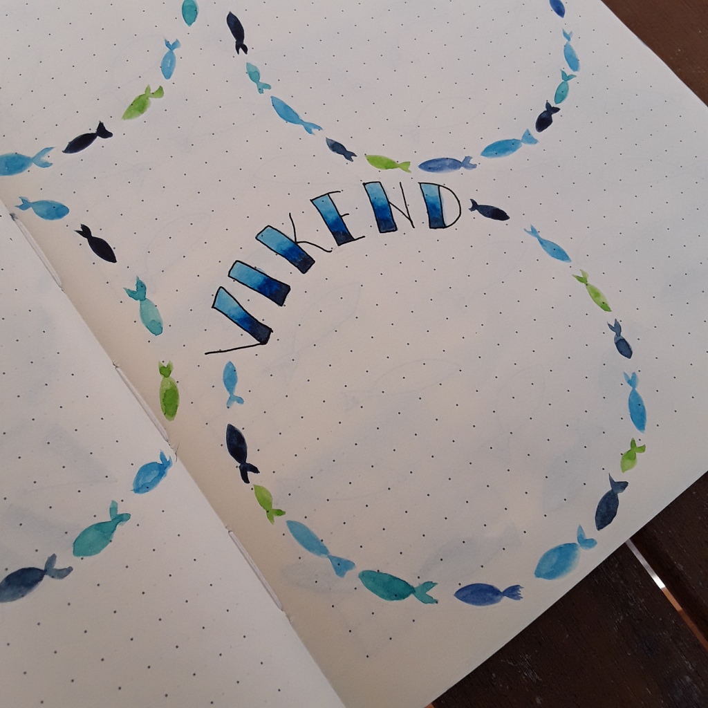 Fish wreaths :D - circles outlined with swimming fish...