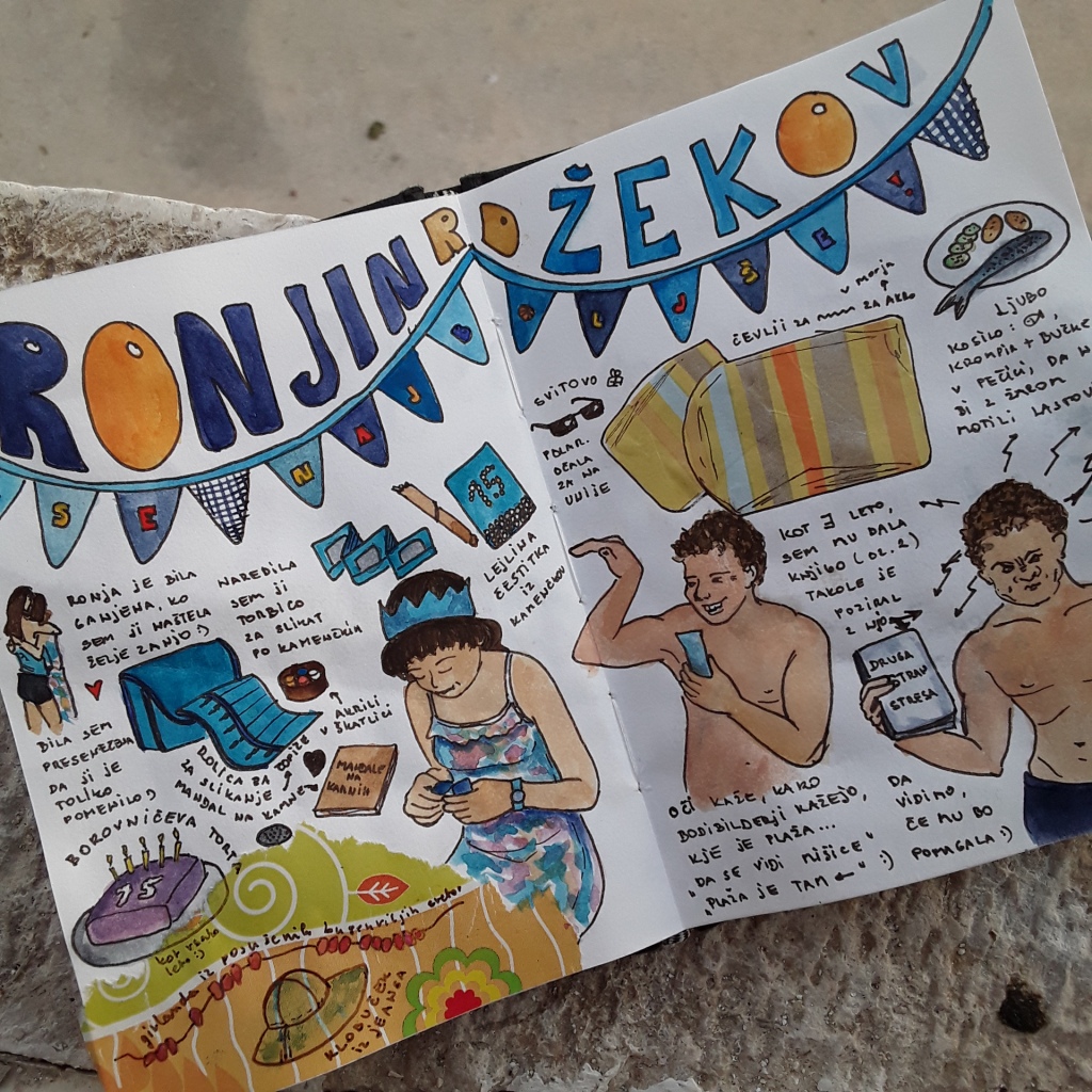 Birthday pages: I like to draw and write about special moments and days but even more  funny inside jokes and anecdotes...