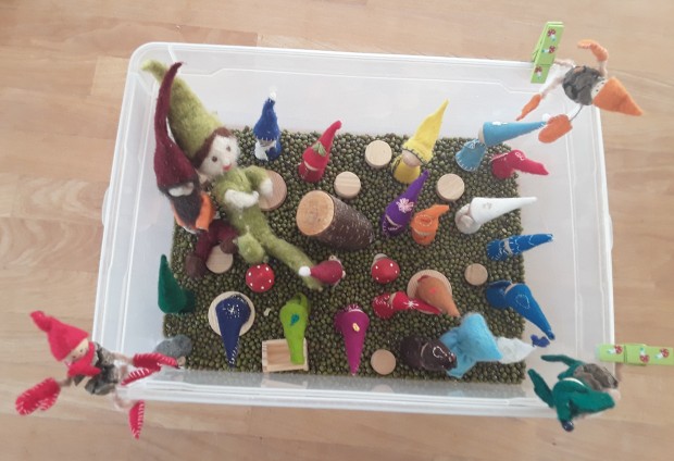 Gnome sensory box - a big hit with very little effort!