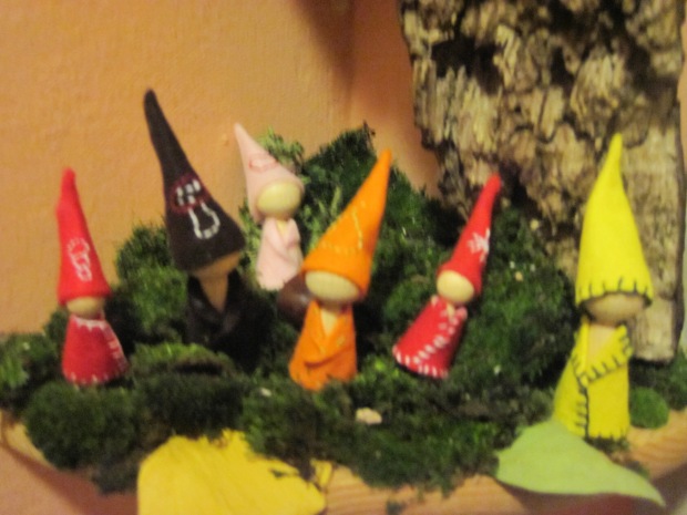 Gnomes in our very first nature corner - this is how it all started...