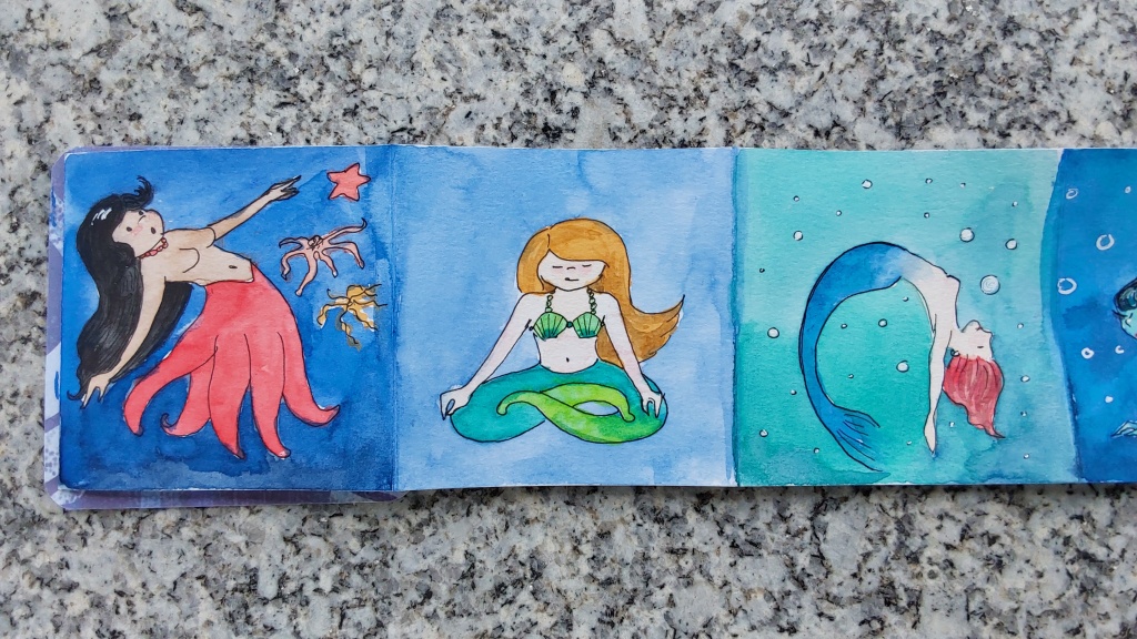 Let's draw some cute girly mermaids this time :)