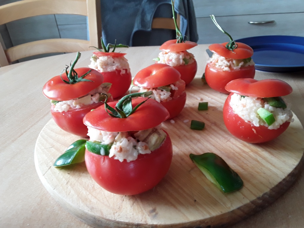 The stuffed tomatoes that kids made:).